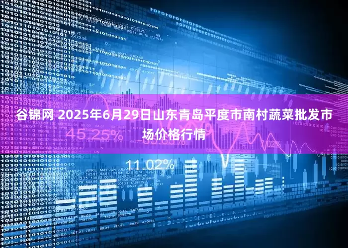 谷锦网 2025年6月29日山东青岛平度市南村蔬菜批发市场价格行情